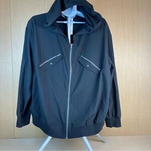 Fabletics Black Hooded Windbreaker Size Women’s XXL